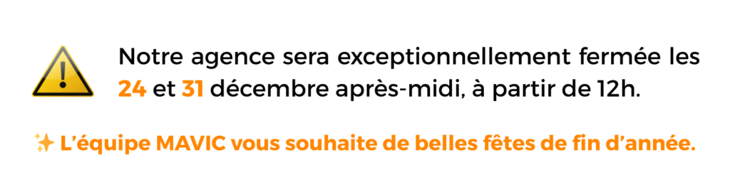 Fermeture fin d'année